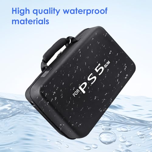 Image of New World Storage Bag for PS5 Slim, For PS5 Slim Storage Bag Travel bag Carry Case ,Waterproof Shoulder Bag for Playstation 5 Slim Disc and Digital with Both Side Storage Compartment