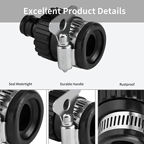 Universal Tap Connector Stainless Steel Tap Connector Adapter Garden Hose Connector for Watering Car Washing Kitchen Tap - Image 2
