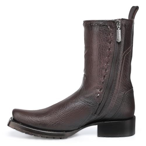 CUADRA Men's Boot in Genuine Leather Black 1J3NRS Chocolate4