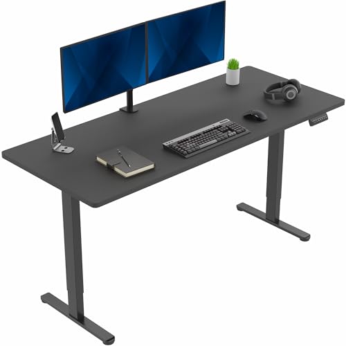 VIVO Electric 71 x 30 inch Standing Desk, Dual Motor Memory Controller Height Adjustment, E2B Series, Solid One-Piece Bl - Detailed View