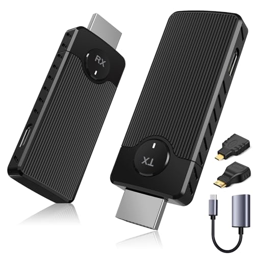 Wireless HDMI Transmitter and Receiver for Streaming Kit,Built-in Antenna Low-latency transmission...