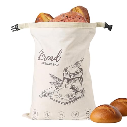Bolsas Para Pan Con De Y Masa Madre - Envase grande reutilizable con cierre,Bolsas Reutilizables Pan Apícola | Para Hornear Queso Bocadillos Frescos Panadería Casera Congelador