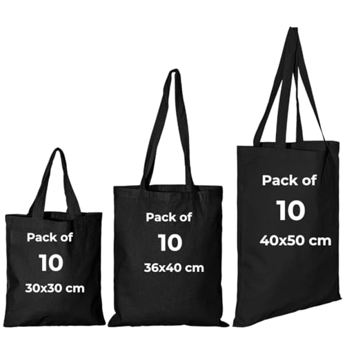 Sacs de courses réutilisables toile coton multicolores pour broderie