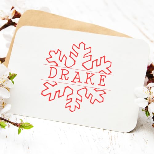 Tampon en caoutchouc Snowflake Name de Acorn Sales pour personnaliser vos documents
