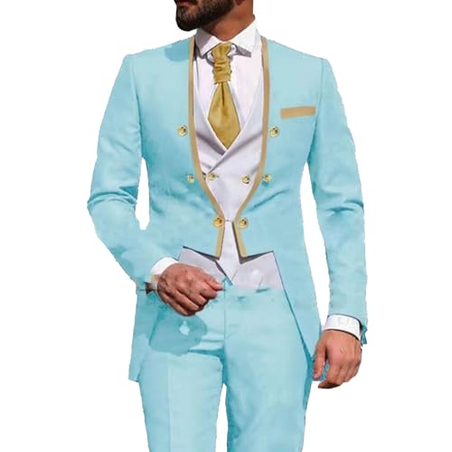 DGHM-JLMY Men's Irregular Hem Bridegroom Banquet Suit Collarless Prom 3 Piece Tailcoat Dinner Wedding Party Swallowtail Suits2