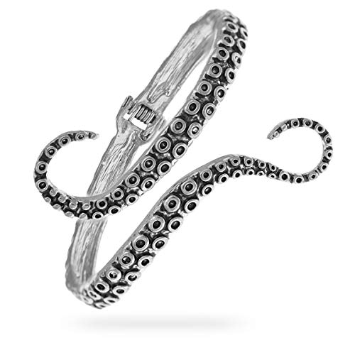 RechicGu Octopus Tentacle Animal Sea Ocean Hinged Open Bracelet Bangle Arm Cuff Scary Horror Goth