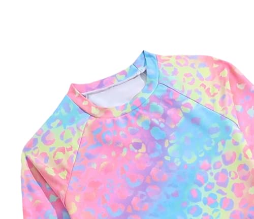 Toddler Swimsuit Girl 3 Piece Rash Guard Bathing Suit Cute Little Girls Long Sleeve Quick Dry Swimwear 1-6 Years3