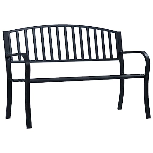 Jardin sans entretien grâce au banc de jardin extérieur en acier 125cm