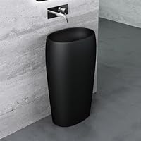 Mai & Mai Design Standwaschbecken freistehend Col32 in Schwarz, aus Mineralguss, Waschtisch, Standwaschbecken