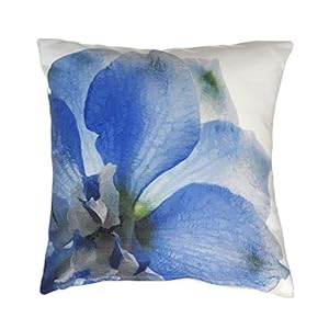 Fab Habitat Indoor/Outdoor Throw Pillow Made from Recycled Polyester Yarn - Stain Resistant, Machine Washable, Insert Included - Floral - Patio, Deck, Porch, Living Room - Blue Petals (20" x 20") Fab Habitat IndoorOutdoor Throw Pillow Made from Recycled Polyester Yarn Stain Resistant Machine Washable Insert Included Floral Patio Deck Porch Living Room Blue Petals 20 x 20
