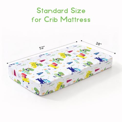 Image of UOMNY Crib Sheet,Boys Girls Crib Sheets Baby Sheet for Standard Crib and Toddler Mattresses Nursery Bedding Sheet Crib Mattress Sheets for Boys and Girls 1 Pack Toddler Sheet