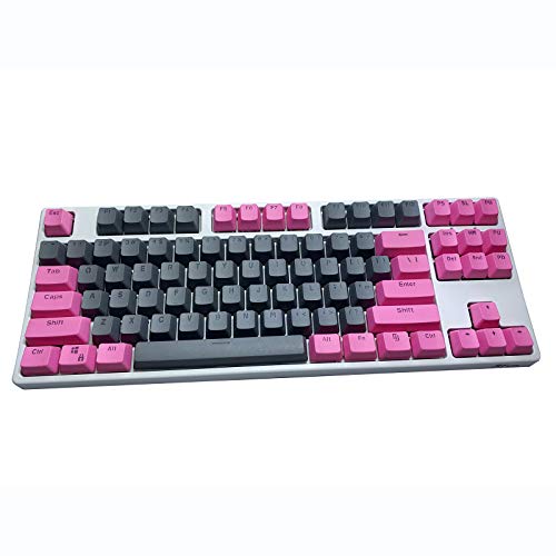 Keycaps 87 tasti PBT Copritasti Tastiera meccanica Doppio retroilluminato Parola trasparente da gioco per layout USA per Cherry MX vendi solo copritasti