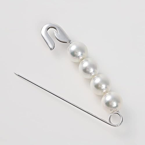 Miniatura 3 de Broche de perlas cultivadas Akoya japonés de 0.295 in para mujer, diseño elegante, excelente regalo, broche de perlas, Plata de ley, perla, Perla