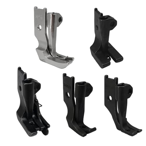 Set de 5 pies prensatelas compatibles para máquina de coser industrial miniatura 1
