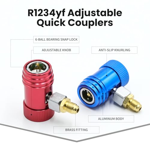 Adaptador R1234yf para sistema A/C, set de 2 miniatura 4