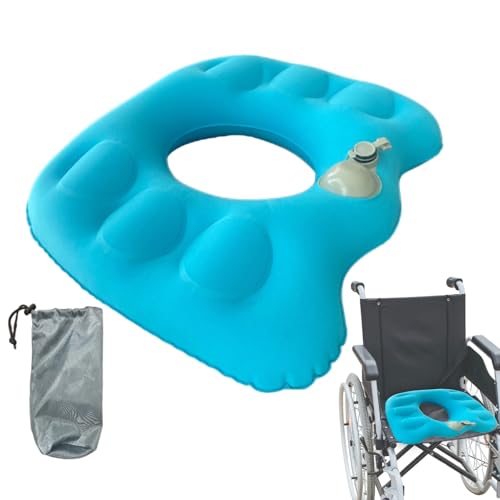 Almohada para acampar - cojín inflable | Almohada de rosquilla inflable | Almohadas de rosquilla de elevación portátil | Herramienta de senderismo portátil de mochilero para viajar | Almohadilla de c