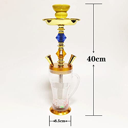JYZT Wasserpfeife,Shisha Set Moderne tragbare Wasserpfeife aus Acryl mit Diffusor und magischem LED-Fernlicht zum… – Bild 4