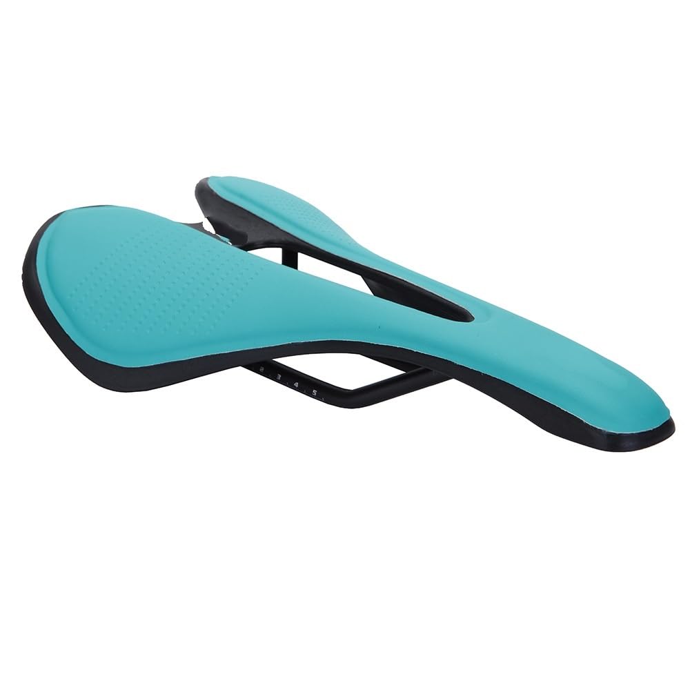 JIASHUNHE Bike Seat Bike Saddle MTB Mountain Road Seat PU Leather Gel Filled Cycling Cushion Comfortable Shockproof Bicycle(Blue)