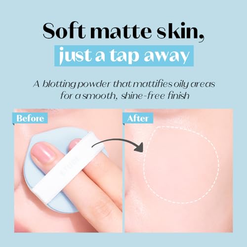 Image of ETUDE Sebum Soak Jelly Pressed Powder makeup setting powder oil control, matte finish for oily and combination skins