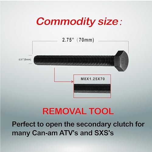 Image of Primary & Secondary Drive Clutch Puller Tool for Can Am Commander /HD7 /Maverick /Trail /Defender /X3 /Turbo /Sport /Canam /HD9 /ATVs /SXSs, Hardened Alloy Steel,M14x1.5 & M8x1.2 Replaces 529-000-064 PCP-15