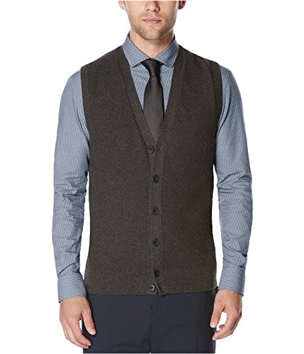 Perry Ellis Men's Solid Texture Sweater Vest