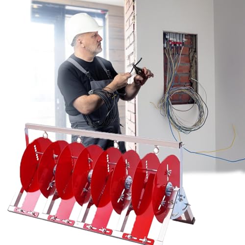 Soporte para carretes de cable portátil que evita enredos de bobinas en talleres 2