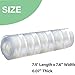 Plastic Vinyl Strip Curtain-Door 7.5’ Length x 7.6” Width x 0.07” Thick Clear Waterproof Ribbed PVC for Warehouse Doors, Walk-in Freezers Cooler Curtain Strips for Basement Stable, Pet House