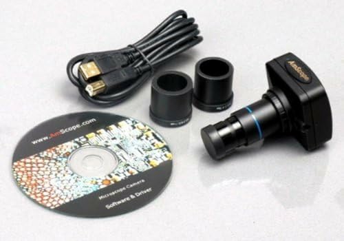 Image of Amscope SM-2TZ-M Digital Professional Trinocular Stereo Zoom Microscope, WH10x Eyepieces, 3.5X-90X Magnification, 0.7X-4.5X Zoom Objective, Upper and Lower Halogen Lighting, Pillar Stand, 110V-120V, Includes 0.5X and 2.0X Barlow Lenses and 1.3MP Camera with Reduction Lens and Software