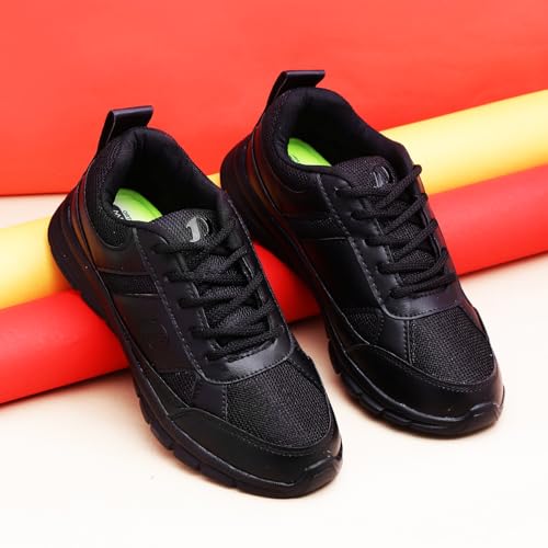 Image of DOCTOR EXTRA SOFT Lightweight EVA Unisex-Child /Kids /Adults Black & White School Uniform Shoe with Memory Foam Cushion & Laces| Sports,Formal,Casual,Running|Comfortable | Durable & Anti-Skid D-3006