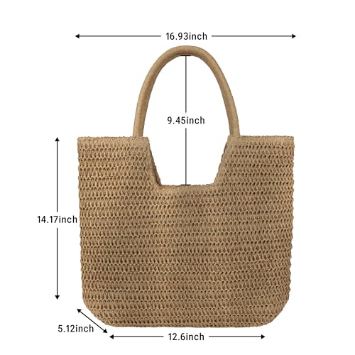 Bolso playero grande tejido para mujer miniatura 6