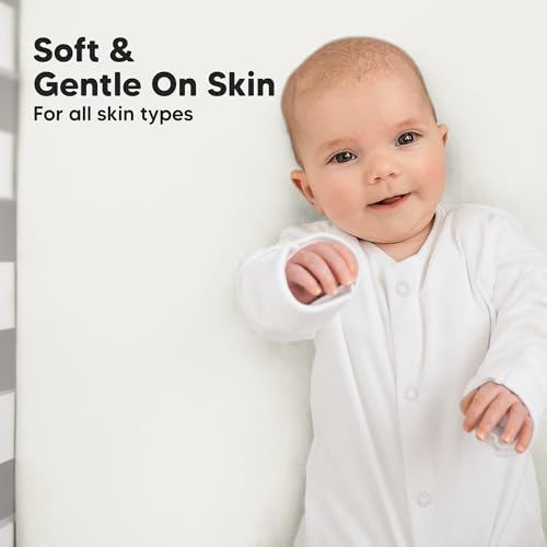 Image of KeaBabies 2pk Baby Crib Sheets for Boys Girls, 52x28 Fitted (Soft White) | Viscose Derived from Bamboo, Toddler Bed Sheets Neutral, Fitted Crib Mattress Sheet for Standard Baby Bedding, Soft, Cozy