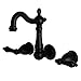Kingston Brass KS1220AL Heritage Bathroom Faucet, 4-3/4" in Spout Reach, Matte Black