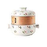 NYKK Dampfgarer Dampfer Casserole Keramiktopf Haushaltsküchen Multi-Topfset Steaming Kochgeschirr Gemüsedämpfer