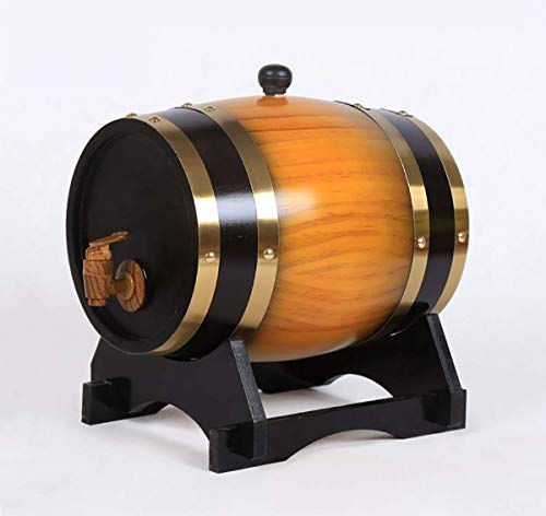 Barril de vino de madera de roble, barricas de roble natural Dispensador de barril de vino de madera especial para almacenamiento o envejecimiento Barriles de vino y licores Soporte para vino, 20 l