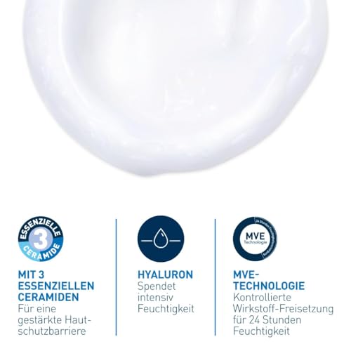 CeraVe Feuchtigkeitsspendende Reinigungslotion für Gesicht und Körper, Sanft reinigend ohne Schaum, Für normale bis trockene Haut, Mit Hyaluron und 3 essenziellen Ceramiden, 1 l