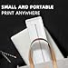 A4 Thermal Printer, 200dpi PortableRechargeable Inkless Thermal Printer, for iOS for Smartphones, 265x58x32mm