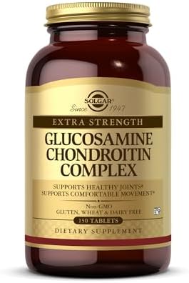 Solgar Extra Strength Glucosamine Chondroitin Complex – 150 Tablets – Supports Healthy Joints & Comfortable Movement – Non-GMO, Gluten Free, Dairy Free – 50 Servings