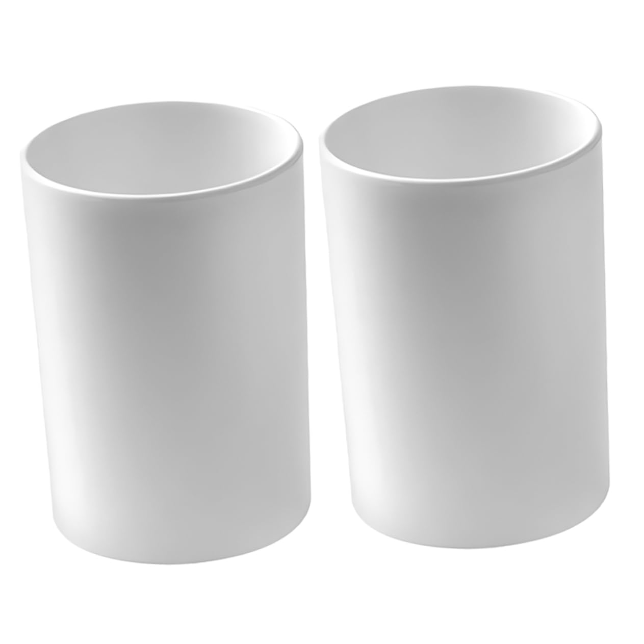 BEBEMOKO 2pcs Reusable Unbreakable Bathroom Tumbler Cups Toothbrush Holders Material for Home and Travel for Daily Oral Care