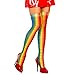 Produktbild NET TOYS Regenbogen Overknee Strümpfe Halterlose Damen Overknees bunt Sexy Damenstrümpfe Bunte Kniestrümpfe Hippie Überkniestrümpfe Strapsstrümpfe Strumpfhose Blickdicht