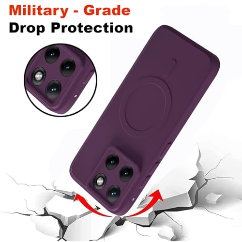 Image of Back Cover | MagFit Ring Design (Non-Magnetic) | Shockproof Case | Anti-Slip Grip | Raised Camera Edges | Slim Protective Case for Motorola Moto Edge 70 Fusion 5G (Purple)