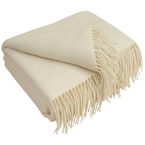 LYHome Manta 100 % lana de cordero, manta grande, colcha para sofá y cama, manta individual doble, mantas suaves y cálidas para invierno, viajes, picnic y campamento, 55 x 79 pulgadas | 140 x 200 cm |