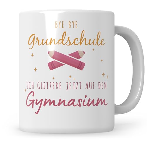 Gymnasium Tasse Einschulung 5. Klasse Geschenk Gymnasium Übergang Schulwechsel Grundschule Gymnasium Empfehlung Übertritt Kakaobecher Mädchen Becher