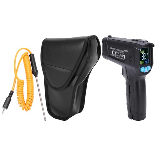 Thermomètre infrarouge sans contact IR02B avec écran couleur lisible et sonde de pénétration