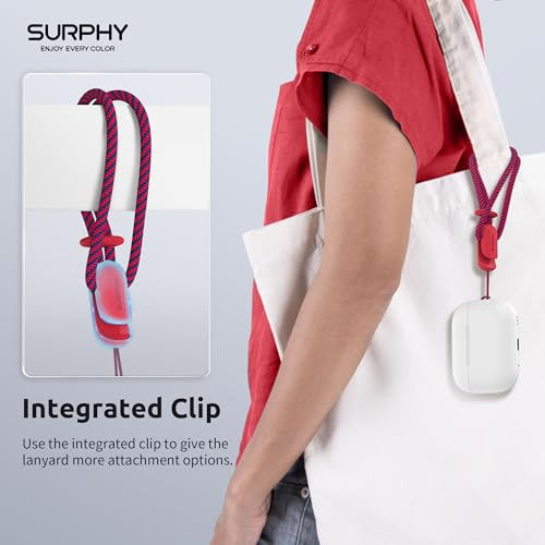 Image of SURPHY 2 Pack Phone Lanyard, Phone Wrist Strap for Case, Camera Wrist Strap | Ultra-Light 2-Color Braided Phone Strap, Cellphone Charm Strap, Anti-Lost Wrist Lanyard for Women and Men, Red Gray