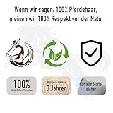 100% Pferdehaar Bürste Professionelle Premium Schuhbürste/Lederbürste mit gebogenem Holzgriff für optimalen Halt.Ideal für Lederschuhe,Stiefel,Mäntel,Schuhpflege.Weiches Pferdehaar für Lederpolitur