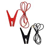 Farm Electric Fence Jump Leads with Crocodile Clip Connect Energizer and Fencing System Wire (2Clip+2wire)