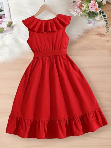 Image of PINK WINGS Girls Knee Length Cotton Dress