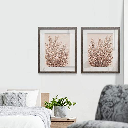 Renditions Gallery Rustic Wildflowers II Framed Artwork Set, Colorful Botanical, Flower Art, Pink, Peach, White, Distressed Silver Frame, White Mat & Plexiglass, 16 in W X 20 in H, Made in America by Renditions Gallery - Image 4