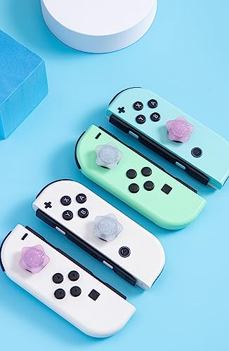 NANANINO Silicone Joycon Thumb Grip Caps, Soft Joystick Cover Caps Compatible with Nintendo Switch/OLED/Switch Lite, 4PCS - Stars - Image 3