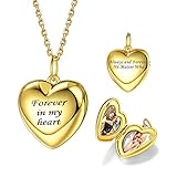 Bestyle Collana Portafoto Personalizzabile Ciondolo Portafoto Argento 925 Oro Ciondoli Personalizzabili con Foto Argento 40/45/55+ 5 cm Regolabile